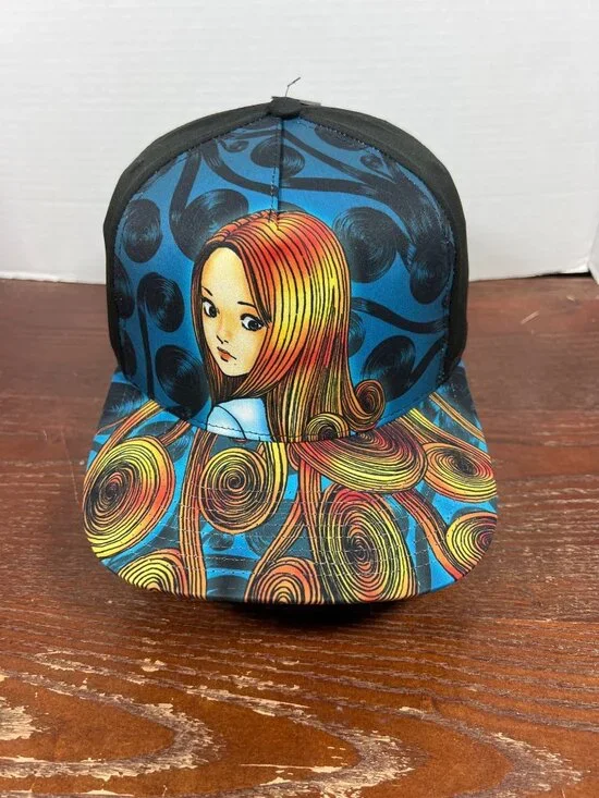 Junji Ito Uzumaki Snapback Hat Black & Multicolor Adjustable Cap X3 - Picture 1 of 4